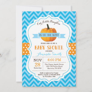 Queda Chevron Rosa de Convite para Chá de fraldas