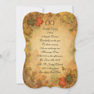 Queda das folhas convite para casamento