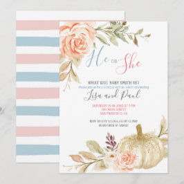 Queda de Cor da Água Branco Sexo Revelar Convite