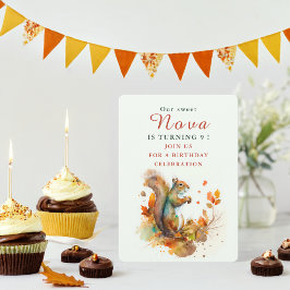 Queda de esquilo - Cartão de Convite de Aniversári