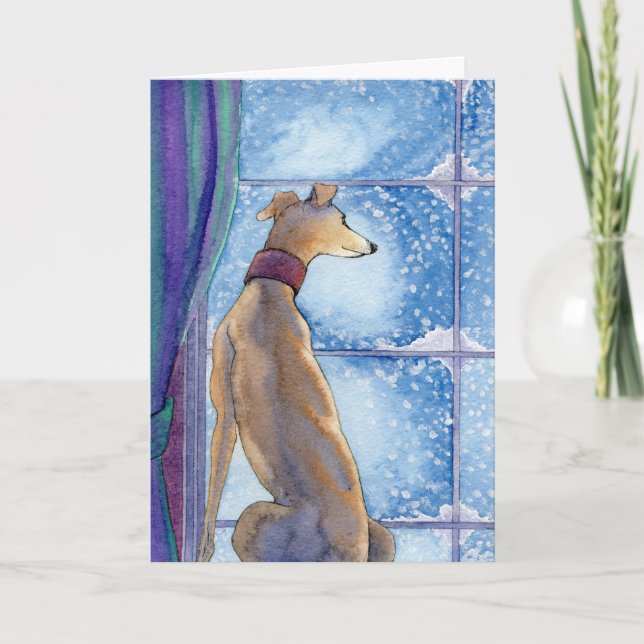 Queda de neve - Cartão de férias (Frente)