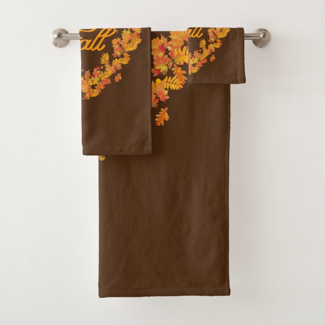 Queda de outono deixa o conjunto de toalhas de ban (Insitu)