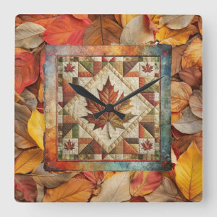 Queda Deixa Colorir o Relógio de Parede de outono