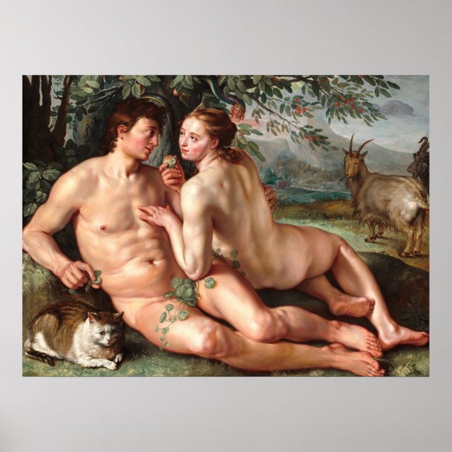 Queda do Homem - Hendrick Goltzius Poster de Belas (Frente)