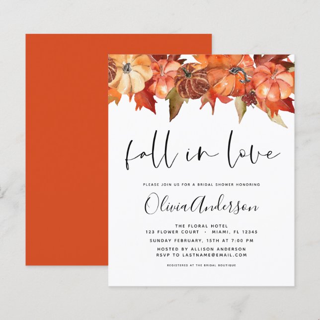 Queda do orçamento no Chá de panela de amor (Frente/Verso)