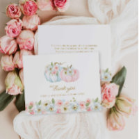 Queda do Sexo Revelar Cartões de agradecimentos de