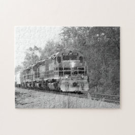 Queda do trem no Quebra-cabeça B&W Picturesco Fami