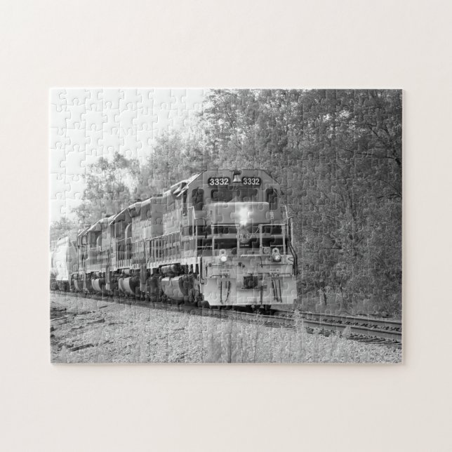 Queda do trem no Quebra-cabeça B&W Picturesco Fami (Horizontal)