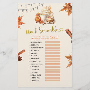 Queda dos Jogos do Word Scramble Pumpkin