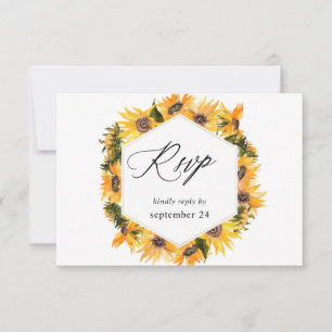 Queda Floral de Girassol w RSVP de Refeições