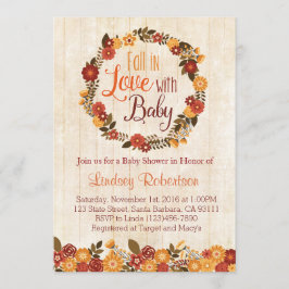 Queda no amor com convite do chá de fraldas