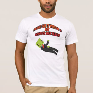 Queda para fora t-shirt GamingGeckos das janelas
