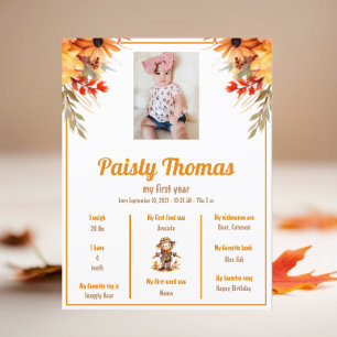 Queda primeiro aniversario de girassol Milestone P