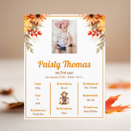 Queda primeiro aniversario de girassol Milestone P