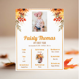 Queda primeiro aniversario de girassol Milestone P