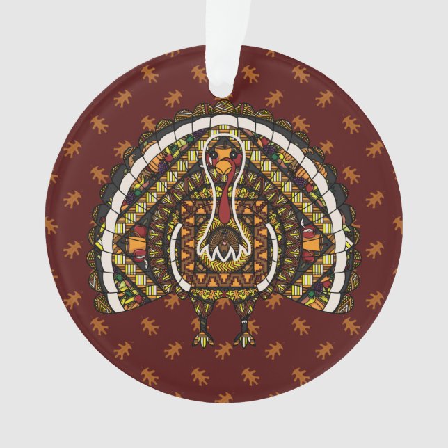 Queda Turquia Ornamento acrílico (Frente)