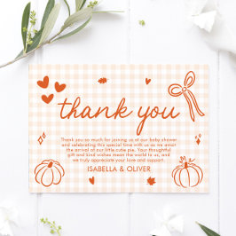 Queda Um Pequeno Cartões de agradecimentos De Abób