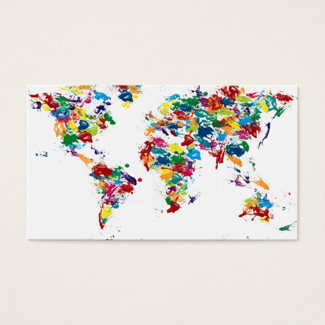 Quedas de Tinta do Mapa Mundial (Frente)