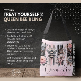 Queen Bee Bling Tote Bag