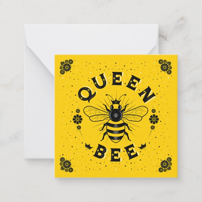 Queen Bee / Cartão de Nota de Papel (Frente)