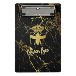 QUEEN BEE Mini Prancheta Moderna Dourado e Preto