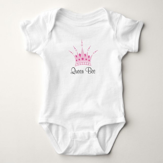 Queen Bee / Princesa Crown Baby T-Shirt (Frente)