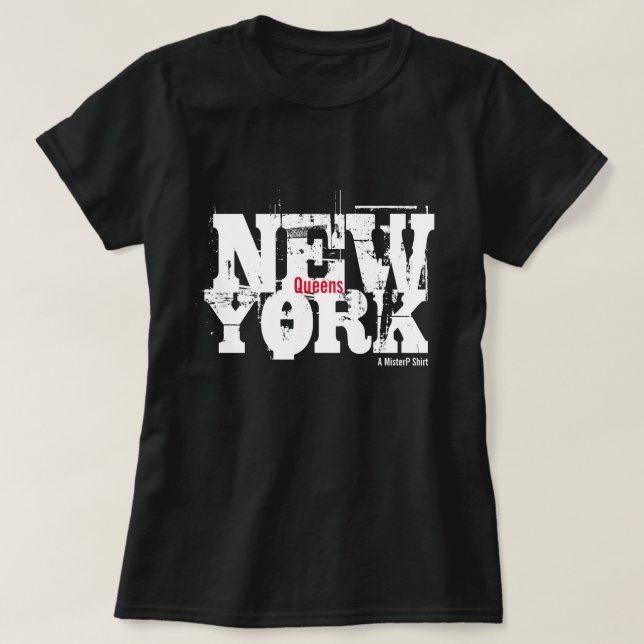 Queens, Nova Iorque - Uma Camisa MisterP (Frente do Design)