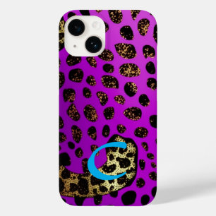 Queijo Púrpura e Monograma Leopard Glitter