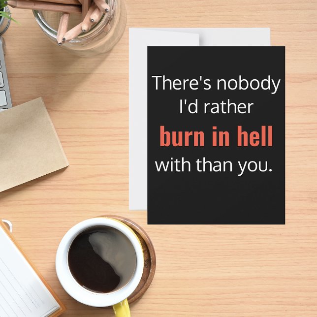 Queimar no Inferno o melhor amigo Engraçado Cartão (Criador carregado)