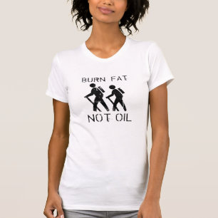 Queime o t-shirt do óleo da gordura não/t-shirt
