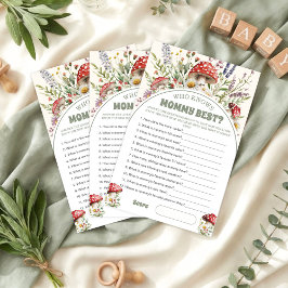 Quem conhece melhor a mamãe Cartão de Jogo de Chá 