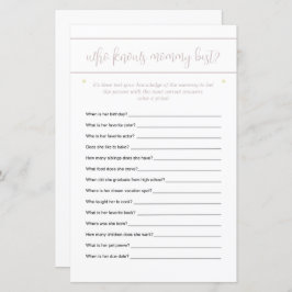 Quem Conhece Melhor a Mamãe Jogo de Adivinhação Es