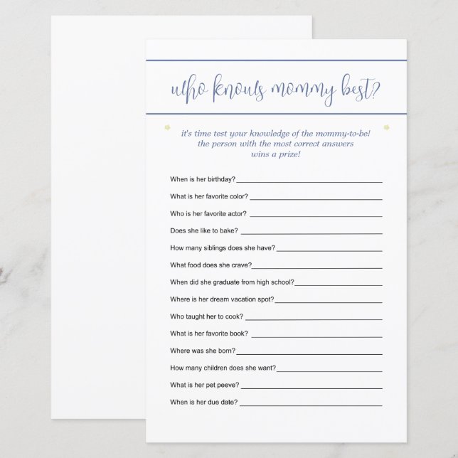 Quem Conhece Melhor a Mamãe Jogo de Adivinhação Es (Frente/Verso)