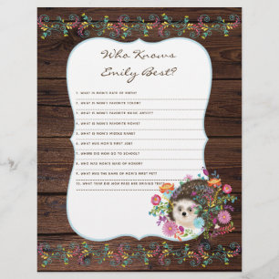 Quem Conhece Melhor a Mamãe Jogo para Chás de Bebê