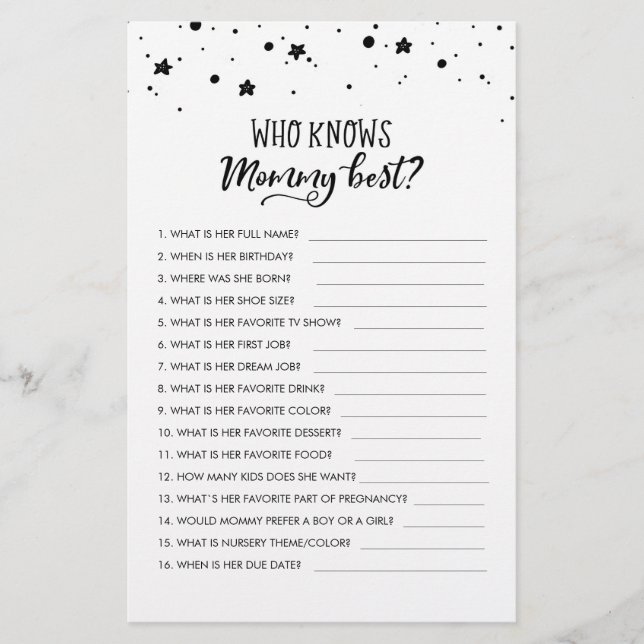 Quem conhece melhor a mamãe personalizado? Jogo pa (Frente)
