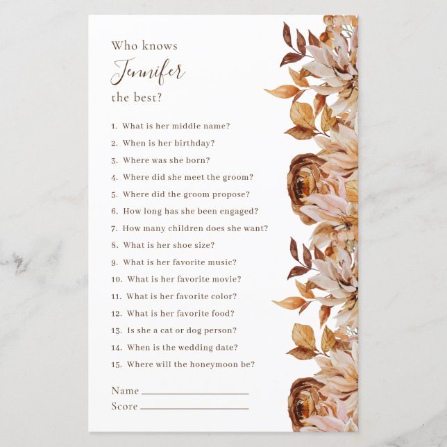 Quem Conhece O Melhor Jogo Da Noiva (Frente)