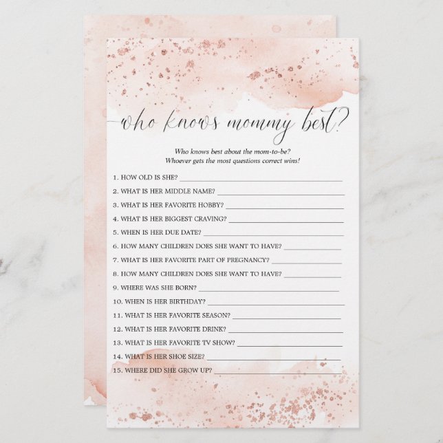 Quem conhece o melhor jogo de mamãe (Frente/Verso)