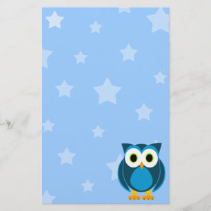 Quem? Coruja Sob O Papelaria Das Estrelas