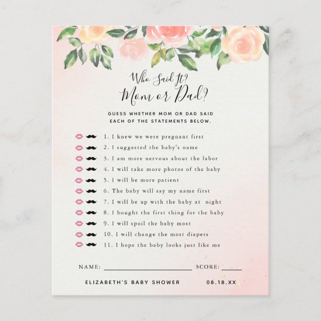 Quem Disse | Jogo Chá de fraldas (Frente)