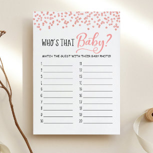 Quem é aquele bebê? Cartão de Festa de Chá de fral
