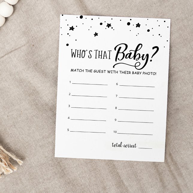 Quem é aquele bebê? Cartão de Festa de Chá de fral (Criador carregado)