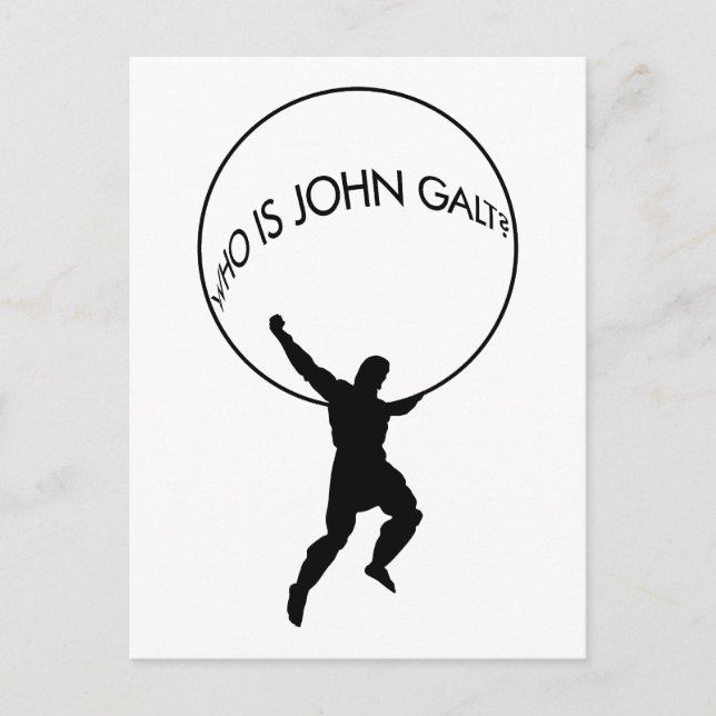 Quem É John Galt? cartão postal (Frente)