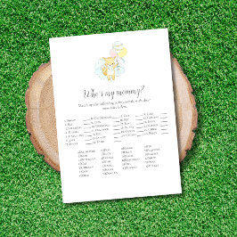 Quem é o meu cartão de jogo de aspersão de bebê da