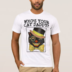 QUEM É O SEU PAI DE GATO? T-shirts de PAI CAT
