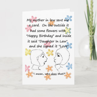 Quem faz isso? - Filha da Lei Cartão de Aniversári