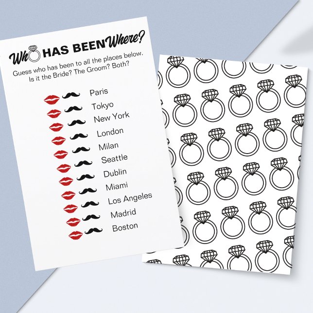 Quem Foi Onde? Jogo do Viagem do chá de panela (Unique Wedding Icebreaker – Who Has Traveled the Most?)