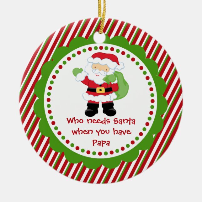 Quem precisa o papai noel… Enfeites de natal da (Frente)