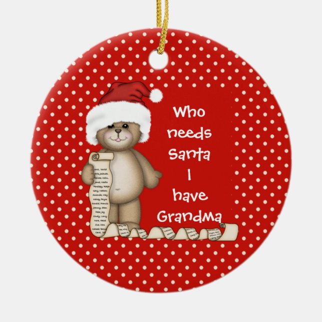 Quem precisa o papai noel… Enfeites de natal da (Frente)