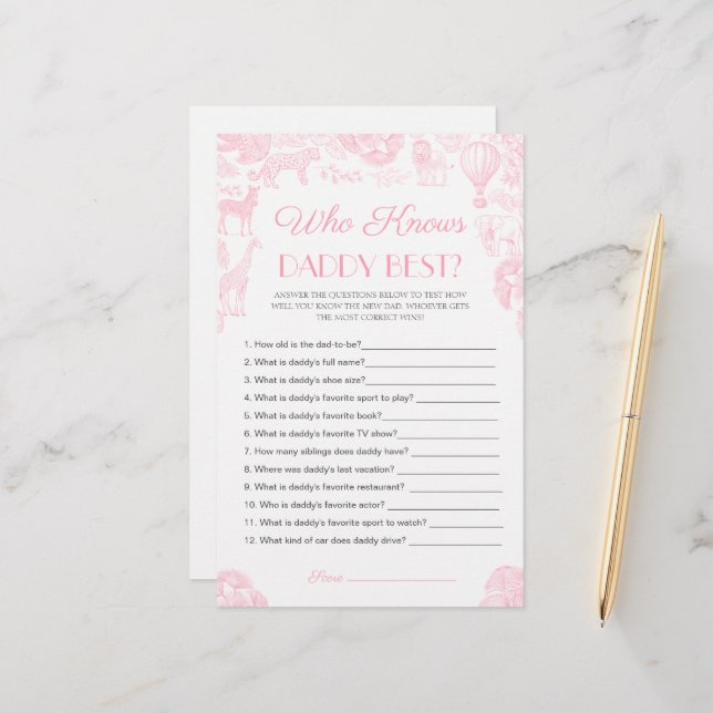 Quem sabe o melhor cartão de Chá de fraldas do pai (Frente/Verso In Situ)