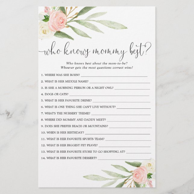 Quem sabe o melhor jogo de chá de fraldas rosa par (Frente)